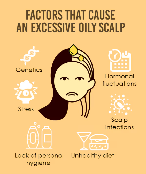 causes of greasy hair